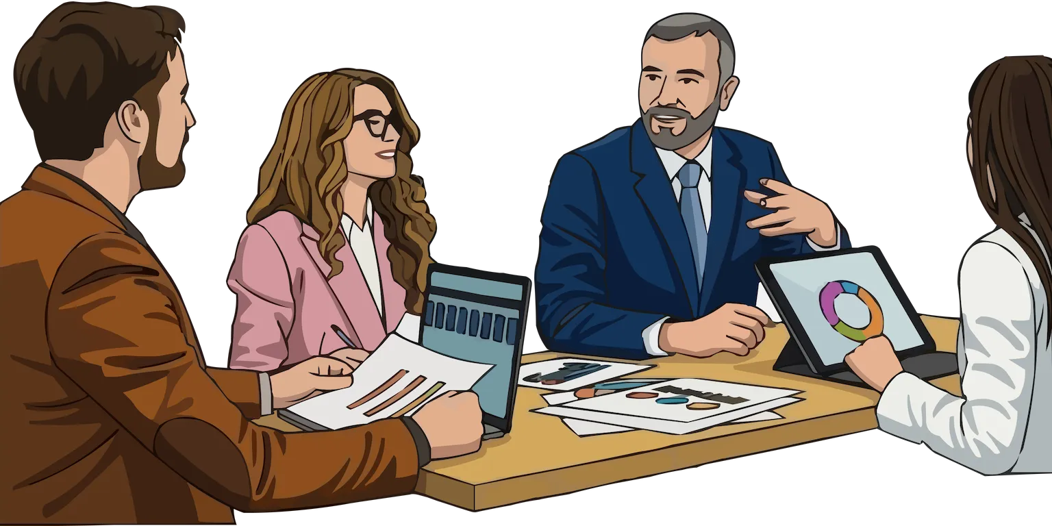 group of business persons have a meeting
